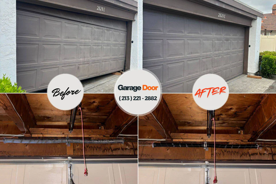 Before and after: garage door company East Rockingham, NC